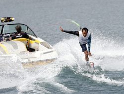 Hari Ketiga PON XXI di Danau Toba, 57 Peski Air Bersaing di Nomor Wakeboard