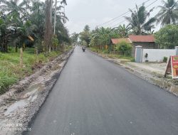 Warga Apresiasi Proyek Peningkatan Jalan Ruas Pasar II Pekan Kamis Kecamatan Air Joman Hasilnya Memuaskan