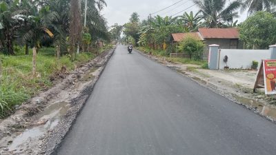 Warga Apresiasi Proyek Peningkatan Jalan Ruas Pasar II Pekan Kamis Kecamatan Air Joman Hasilnya Memuaskan