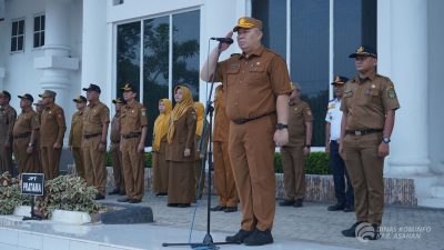 Sekda Asahan Drs. Zainal Aripin Sinaga, MH Pimpin Apel Gabungan Februari 2025