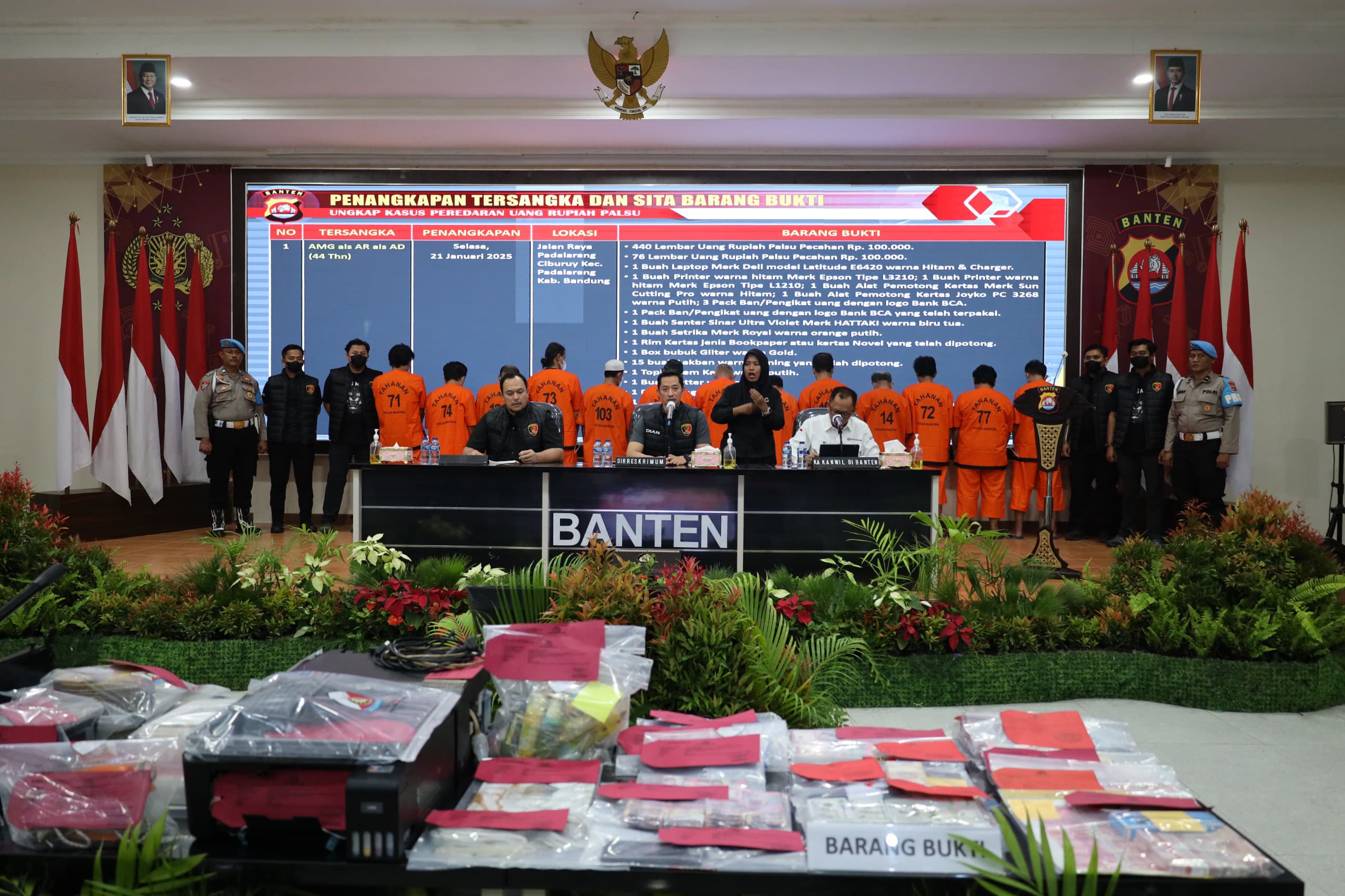 Polda Banten Berhasil Tangkap 14 Pelaku Peredaran Uang Palsu