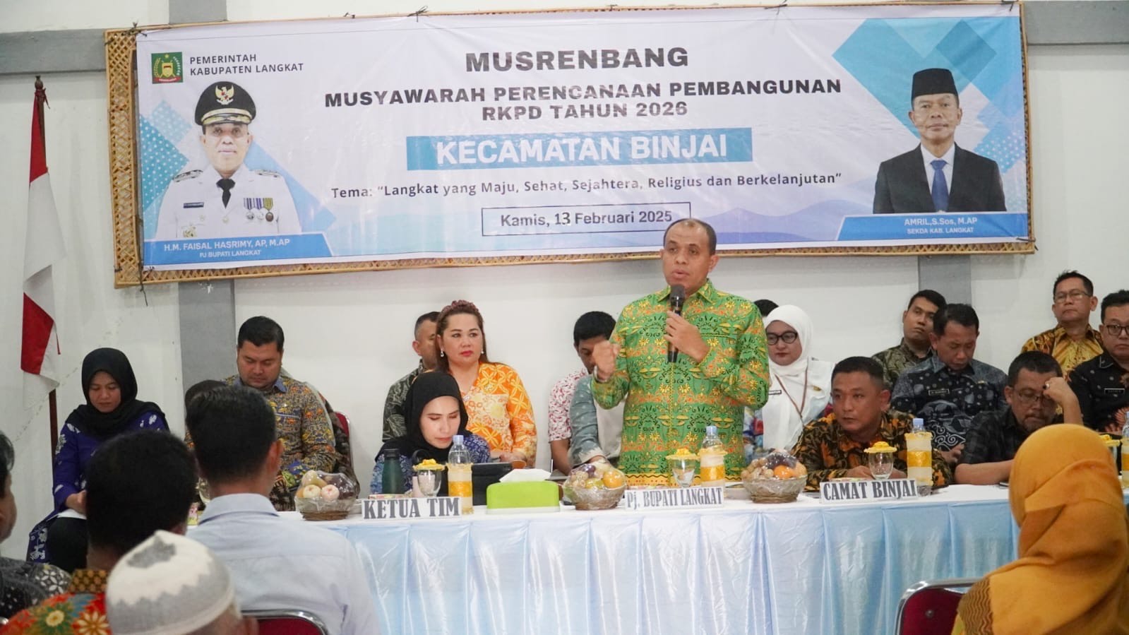 Pj. Bupati Langkat Buka Musrenbang Kecamatan Binjai, Fokus pada Pembangunan Berkelanjutan