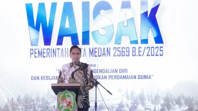 Wali Kota Medan Hadiri Perayaan Waisak 2025, Ajak Umat Buddha Perkuat Harmoni Sosial