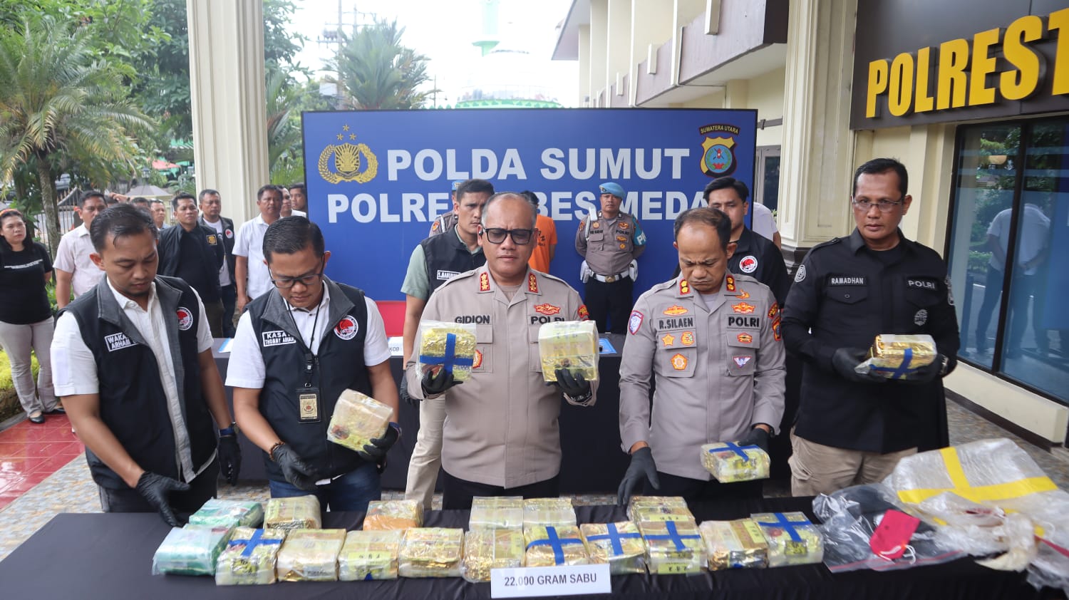 Polrestabes Medan Gagalkan Peredaran 22 Kg Sabu, Satu Tersangka Residivis Ditangkap