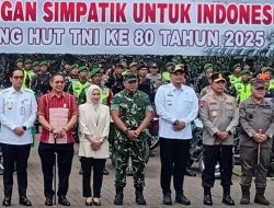 Apel Patroli Simpatik HUT ke-80 TNI: Pangdam I/BB dan Forkopimda Sumut Bagikan 28 Ton Beras untuk Warga