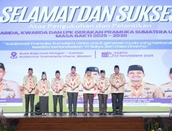 Bupati Asahan Hadiri Pelantikan Mabida, Kwarda, dan LPK Gerakan Pramuka Sumut 2025–2030