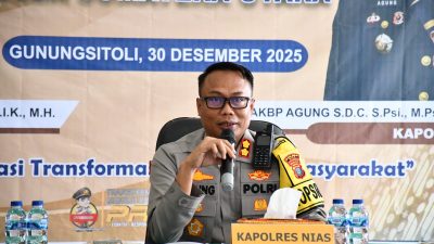 Kejahatan Transnasional di Nias Melejit 87%, Kapolres Rilis Kinerja 2025 dan Catat 72,4% Kasus Tuntas