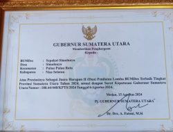 BUMDes Sepakat Simaluaya Raih Penghargaan Gubernur Sumut 2024, Bangkit dari Keterpurukan Menuju BUMDes Berprestasi