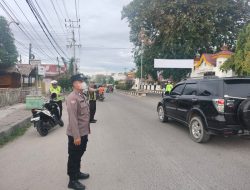 Satlantas Gelar Strong Point Antisipasi Macet di Titik Rawan