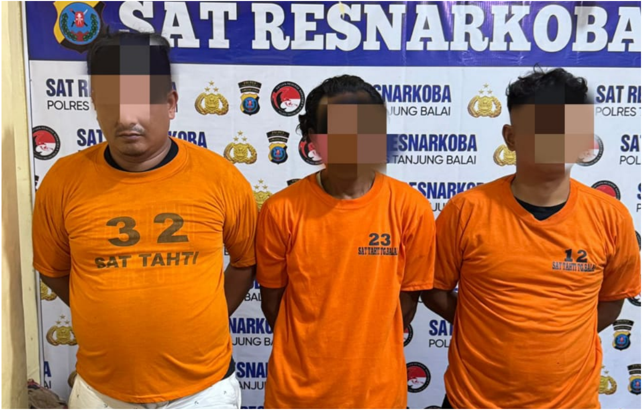 Polres Tanjungbalai Gagalkan Peredaran 1 Kg Sabu, Tiga Tersangka Ditangkap