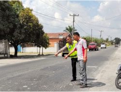 Truk Tronton Tabrak Sepeda Motor di Perbaungan, Pengemudi Kabur