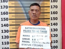 Polres Tebing Tinggi Ungkap Kasus Narkotika, Pria 46 Tahun Diamankan dengan 1,37 Gram Sabu