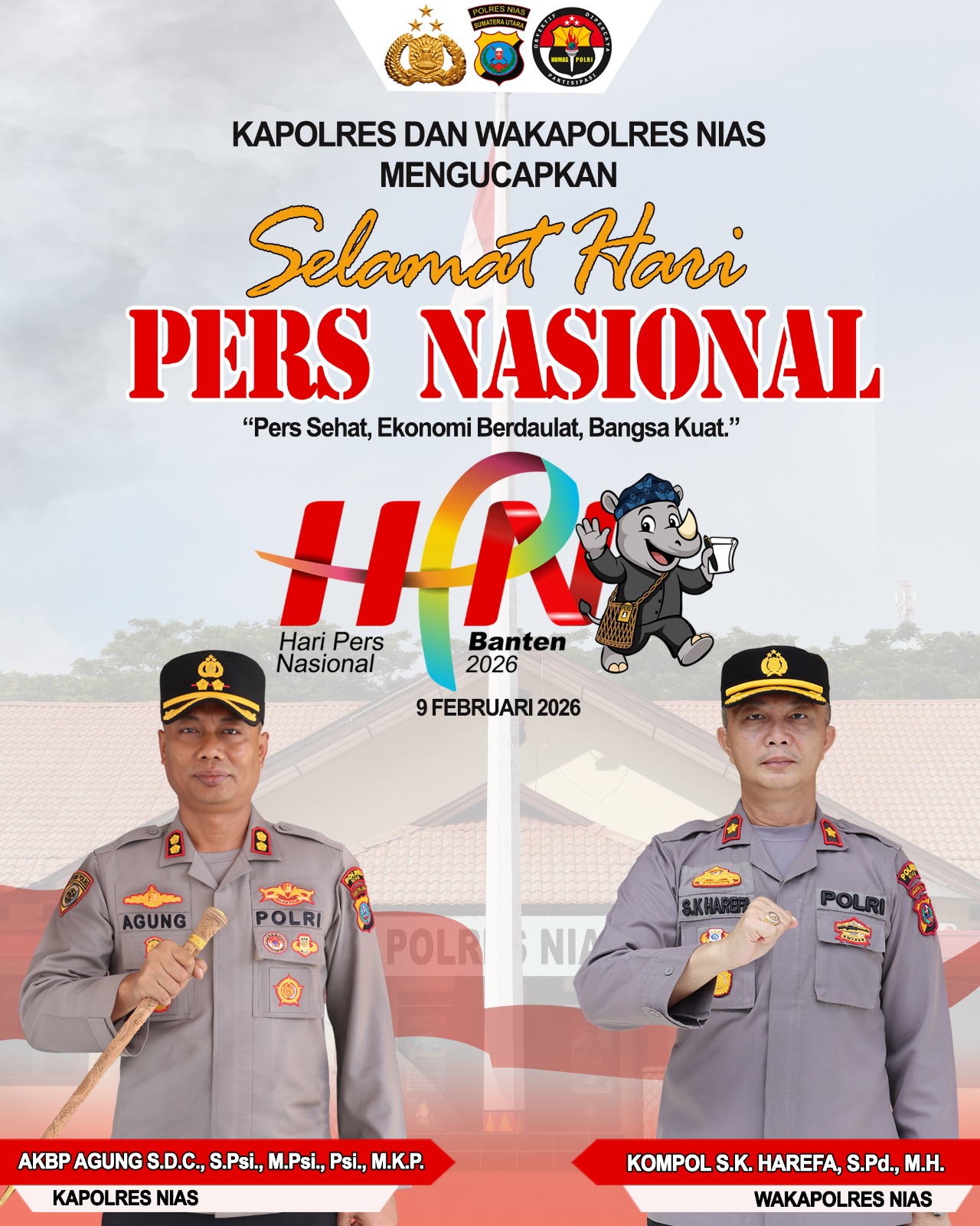 Polres Nias Ucapkan Selamat Hari Pers Nasional 2026, Perkuat Sinergi Polri dan Insan Pers