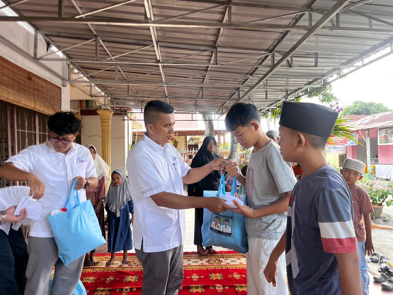 HUT ke-9 SMSI, SMSI Batubara Santuni Puluhan Anak Yatim di Bulan Ramadan