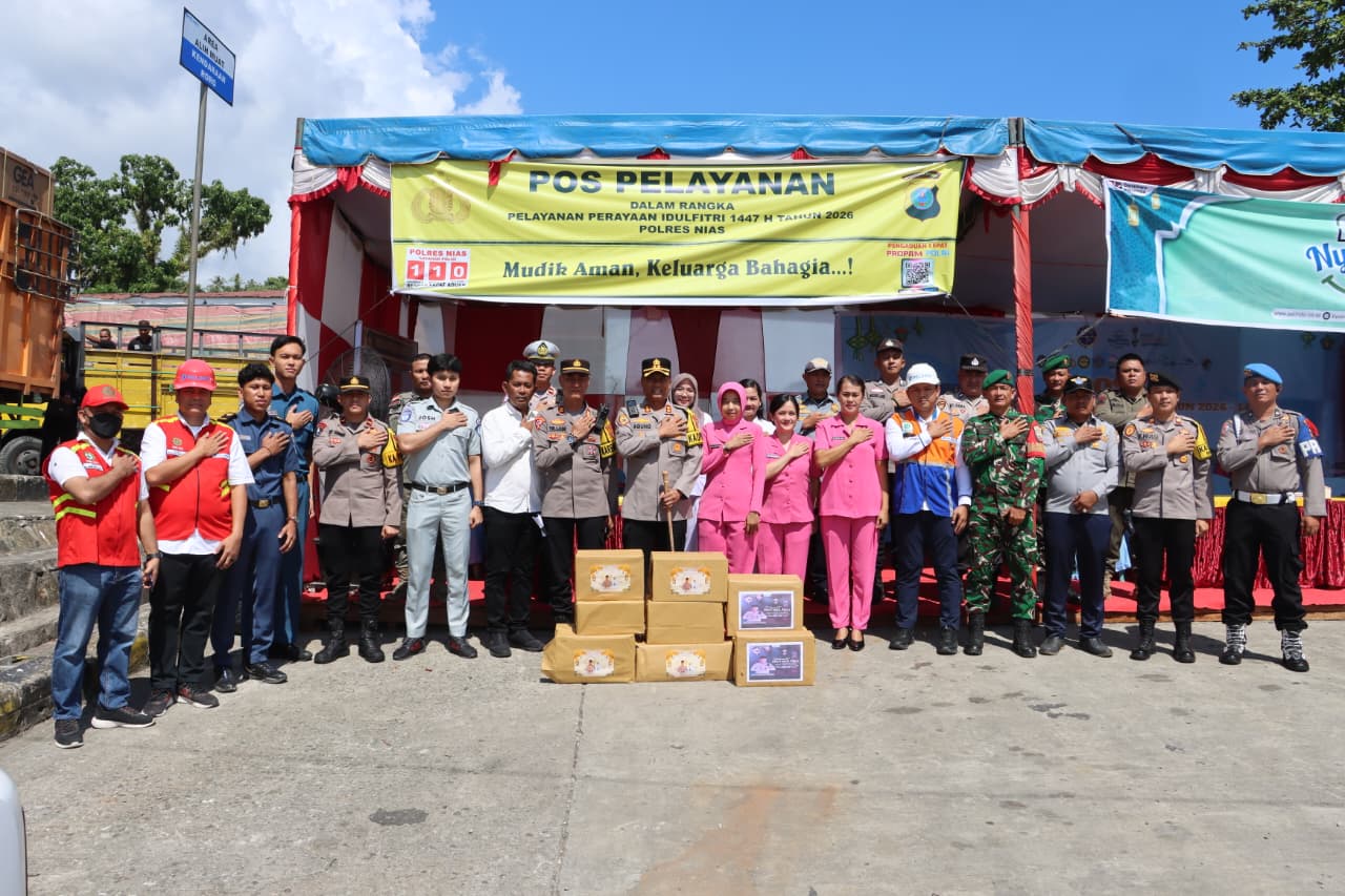 Kapolres Nias Tinjau Pos Pengamanan Operasi Ketupat Toba 2026, Pastikan Kesiapan Personel Amankan Arus Mudik Lebaran
