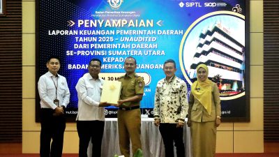 Wali Kota Tanjungbalai Serahkan LKPD TA 2025 ke BPK RI