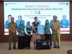 Bakti Sosial HKG ke-54 PKK Sumut Digelar di Asahan, Hadirkan Layanan Kesehatan Gratis
