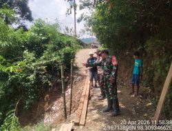Jalan Penghubung Antar Desa di Juhar Amblas, Polsek Juhar Bergerak Cepat Lakukan Penanganan
