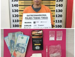 Residivis Kasus Narkoba Ditangkap di Bengkel, Sat Resnarkoba Polres Tebing Tinggi Sita Sabu dan Uang Tunai