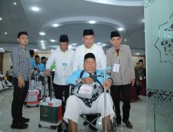Wakil Bupati Asahan Ikuti Pelepasan Jamaah Haji Kloter 7 di Asrama Haji Medan