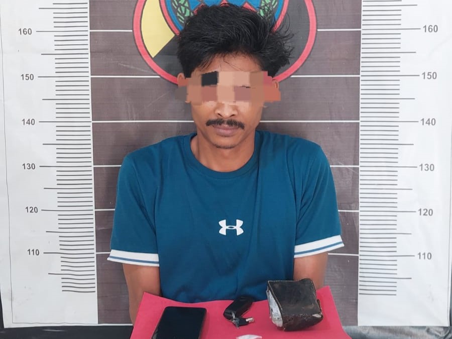 Polsek Lima Puluh Gerebek Sarang Narkoba, Sopir Ditangkap dengan Sabu Siap Edar