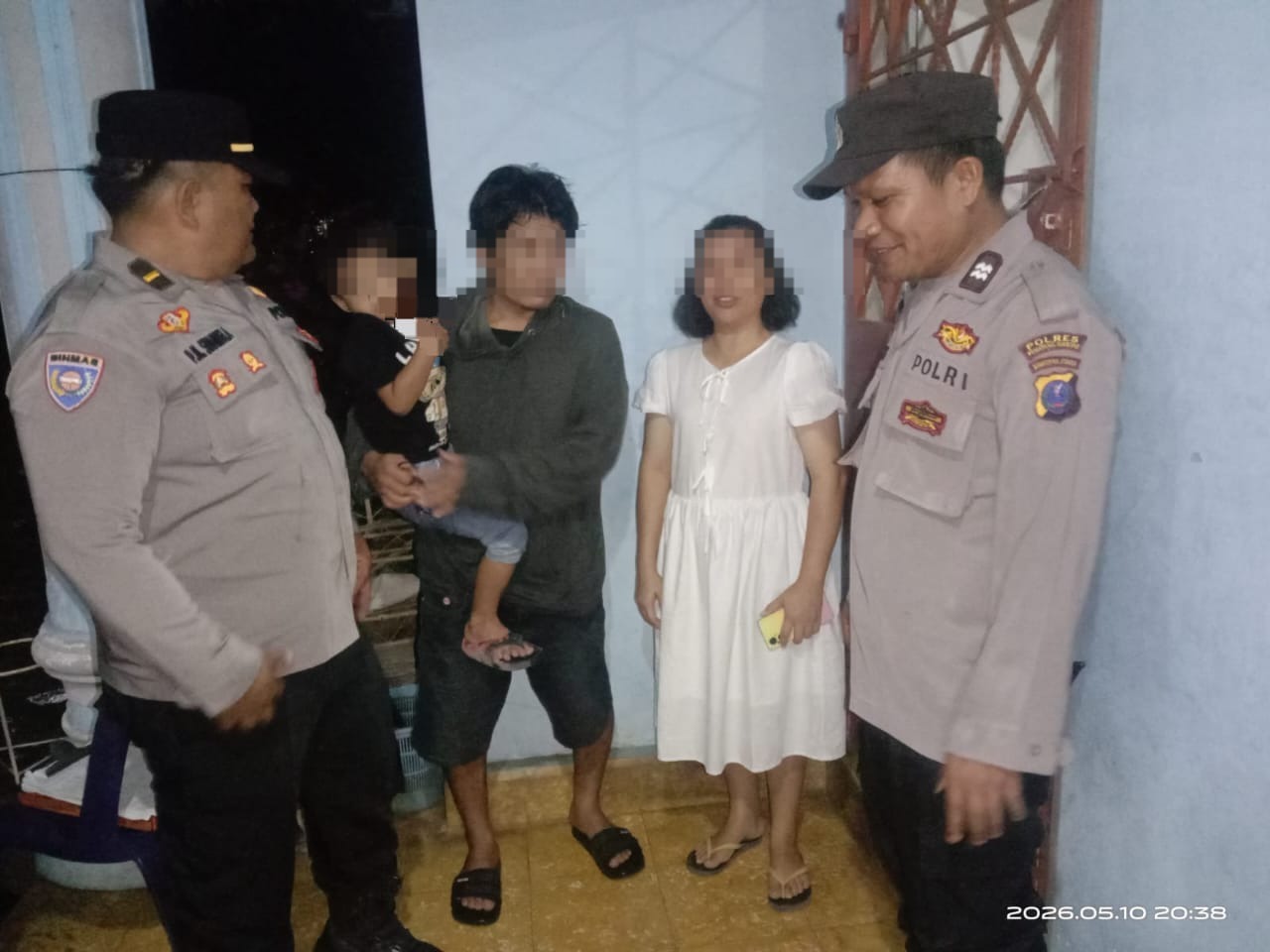 Respon Cepat CC 110, Polsek Siantar Marihat Berhasil Pertemukan Anak Hilang dengan Orangtuanya
