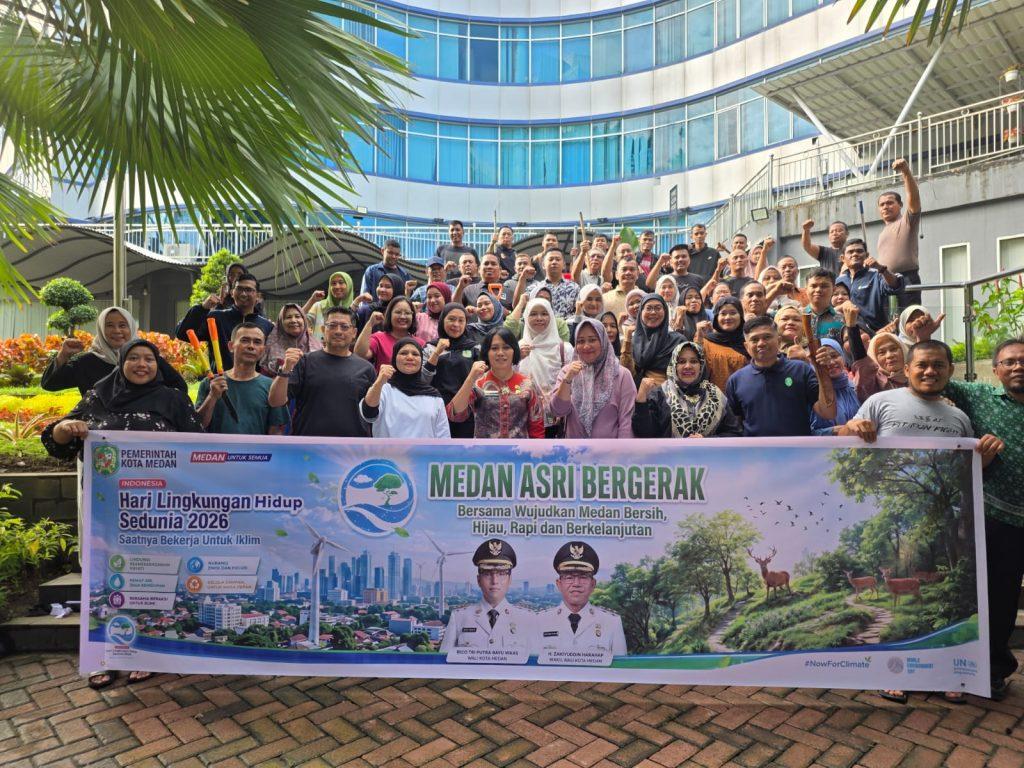 Sekretariat DPRD Medan Gelar Gotong Royong Massal, Dukung Program Medan Asri Bergerak