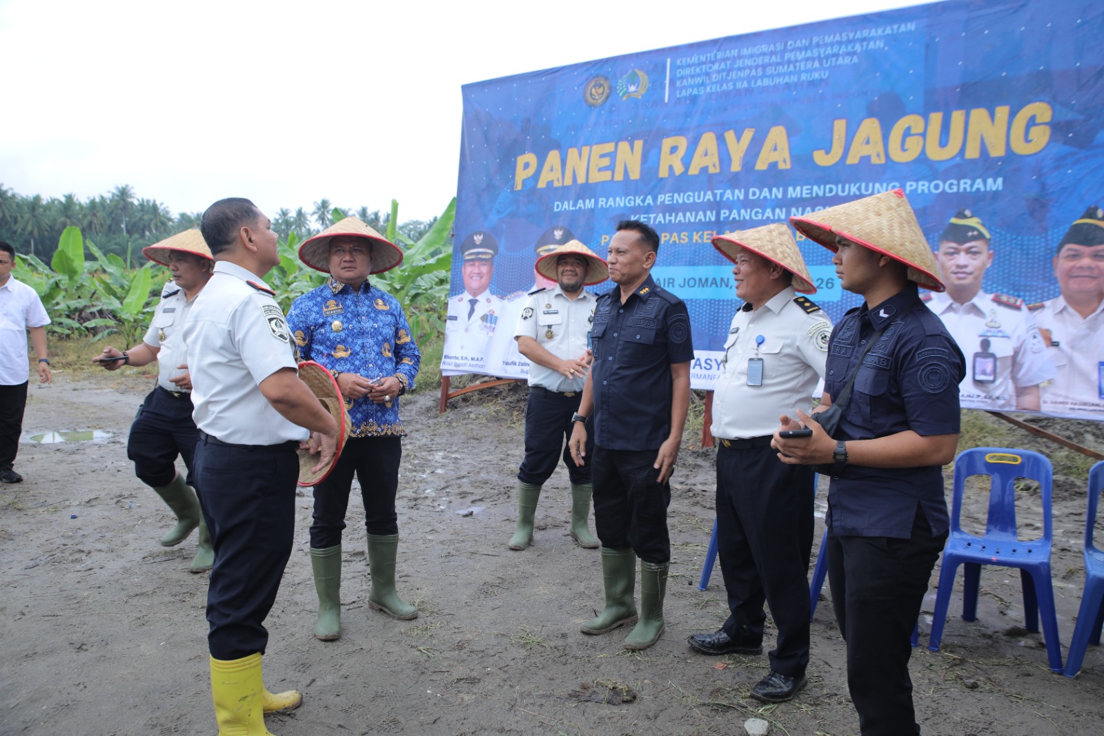 Wakil Bupati Asahan Ikuti Panen Raya Jagung di Lapas Minimum Security Asahan