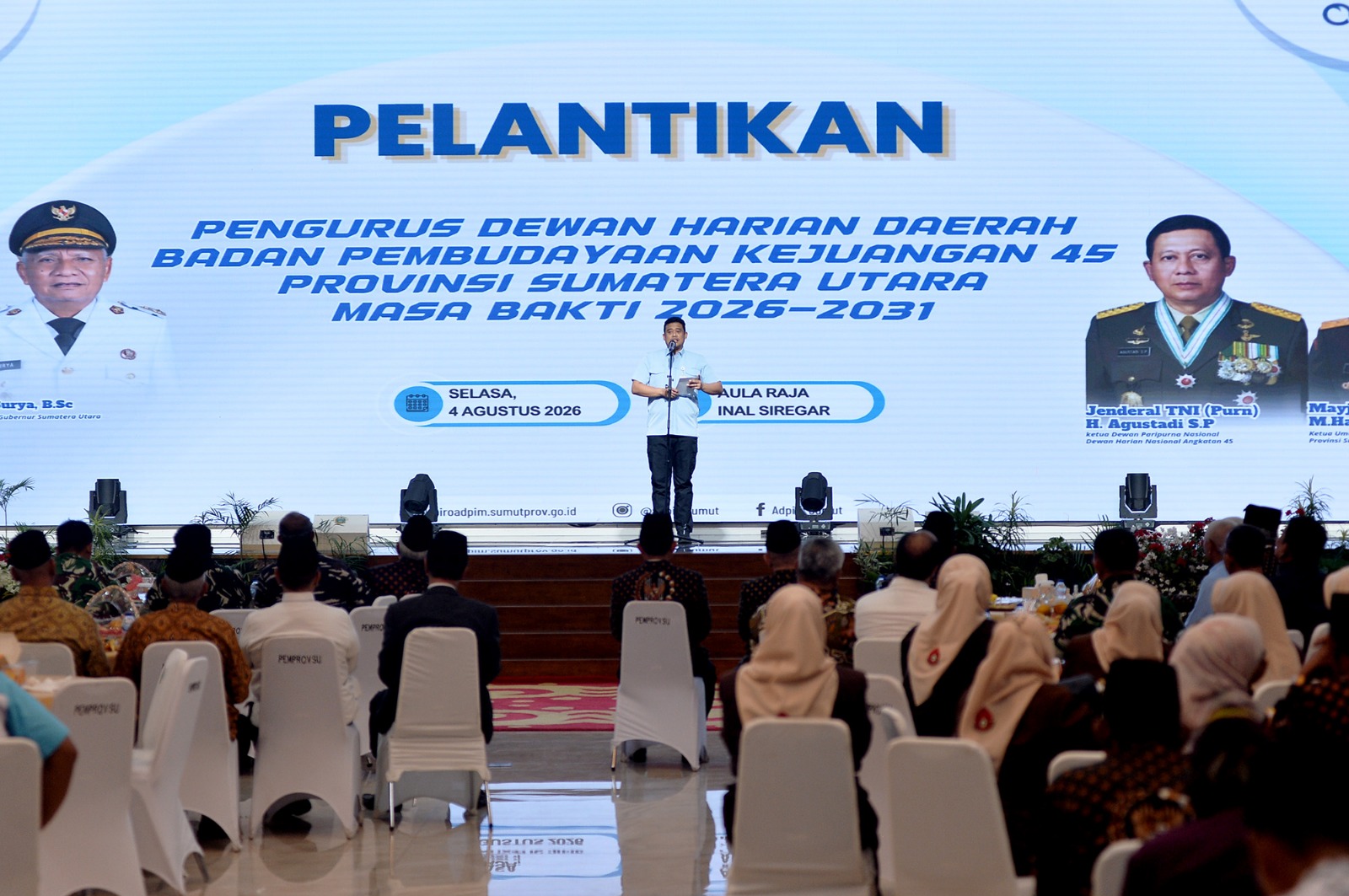 Bupati Asahan Hadiri Pelantikan Pengurus DHD BPK 45 Sumut 2026–2031