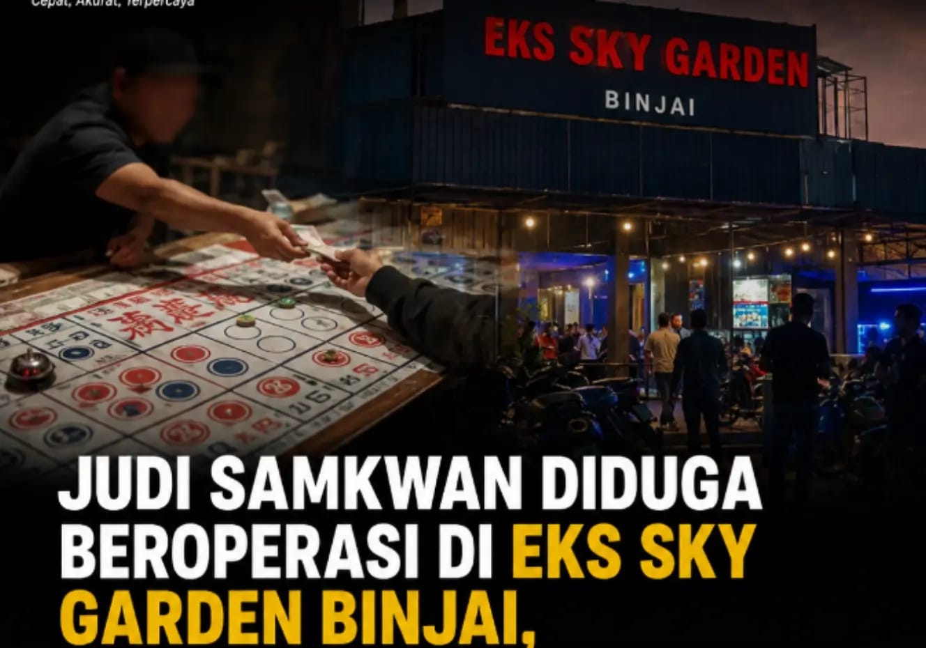 Dugaan Judi Samkwan dan Mesin Slot Disebut Beroperasi di Eks Sky Garden Binjai